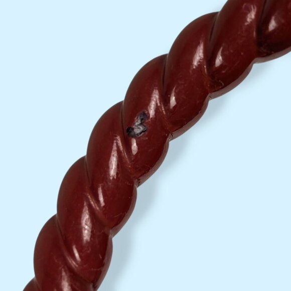 (2/$20) V. Muddy Red Molded Plastic Bangle - Picture 4 of 5